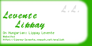 levente lippay business card